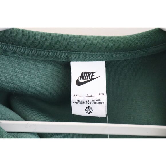 Nike FB8378-323 Men Sz 2XL Green Club Fleece Winterized Crew Neck Sweatshirt - Picture 9 of 11